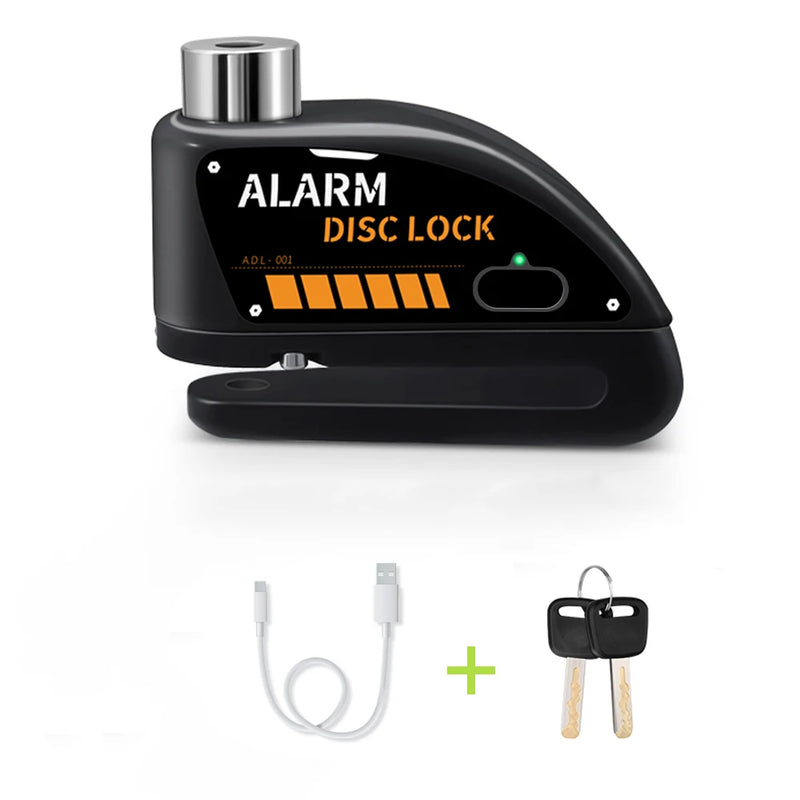Trava de Disco a Prova D`água com Alarme Anti-Roubo de 110db