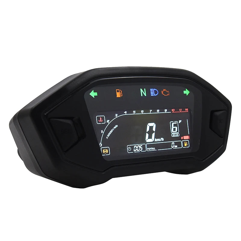 Velocímetro Painel Digital Universal em LED 12000 RPM