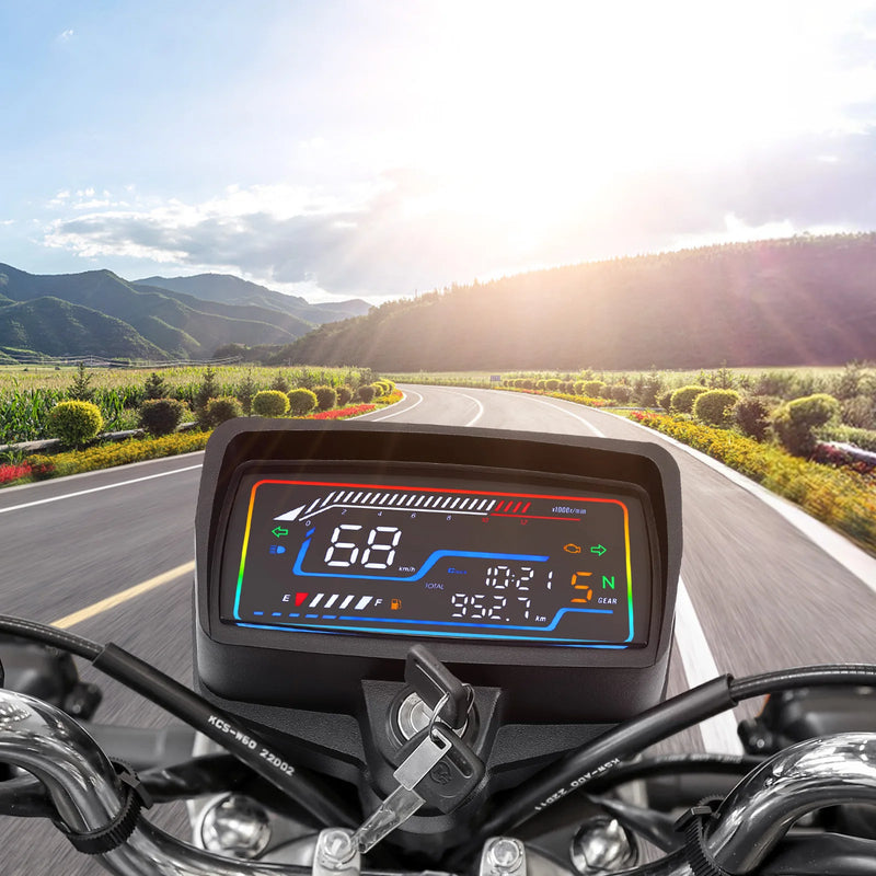 Velocímetro Painel Digital com Furo de Chave para Honda CG125-150