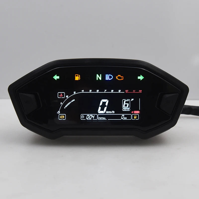Velocímetro Painel Digital Universal em LED 12000 RPM