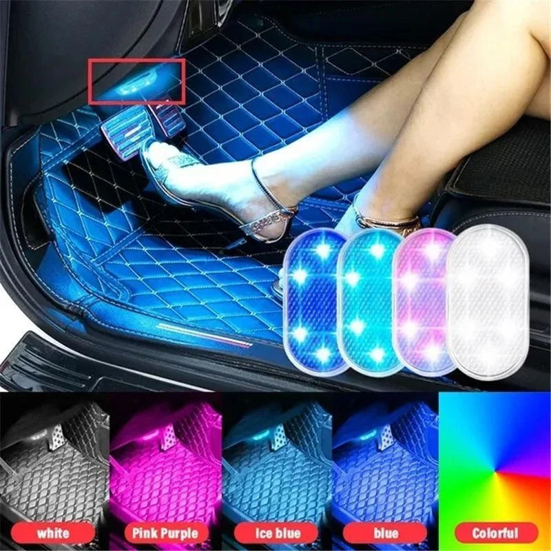 Luzes LED sem Fio para Interior de Carro Neon Automotiva Recarregável por USB