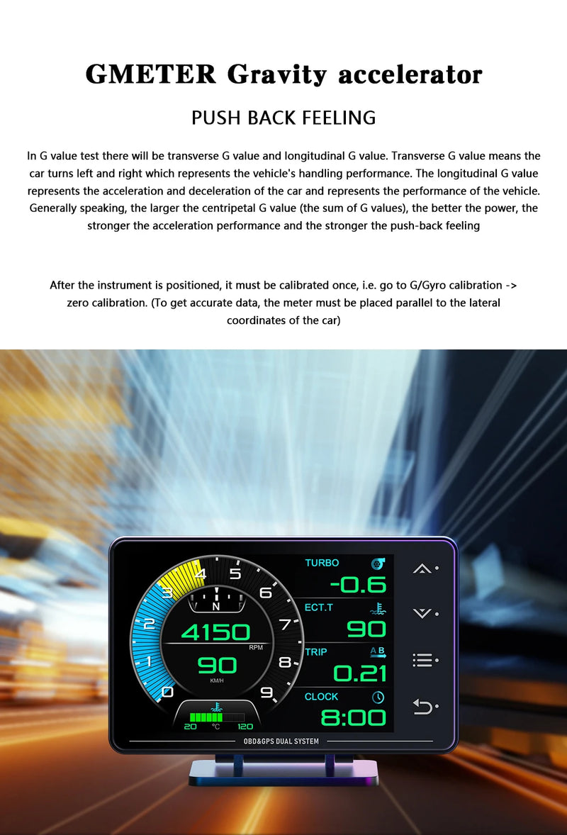 Velocimetro Painel Digital Multi-função OBD + GPS