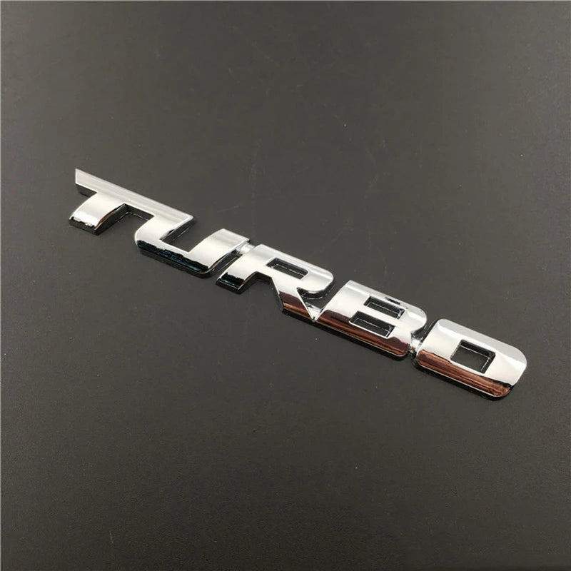 Emblema Adesivo  TURBO 3D Metal