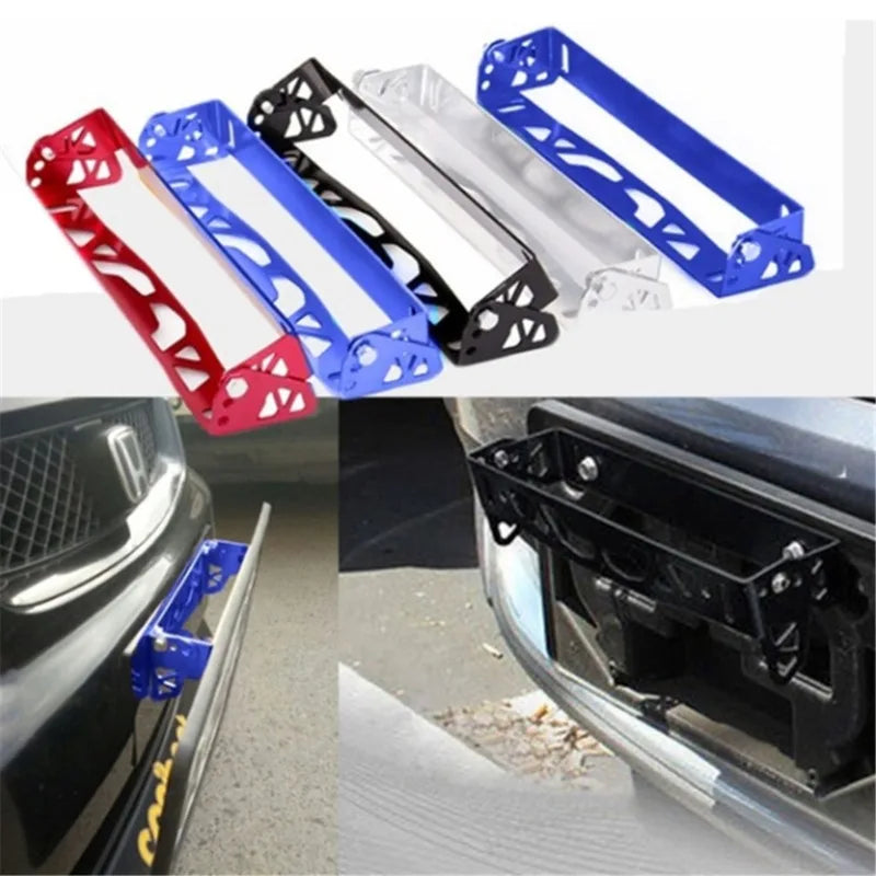 Suporte Universal de Alumínio para Placa de Carro  e Moto Ajustável