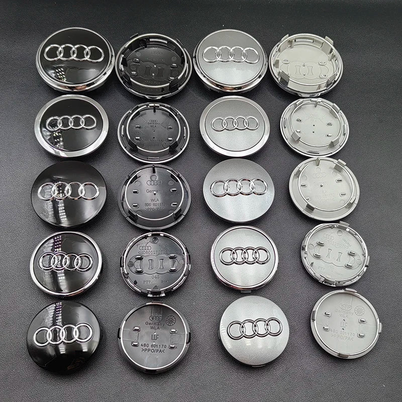 Tampas de Centro de Roda de Carro para Audi 4 Peças