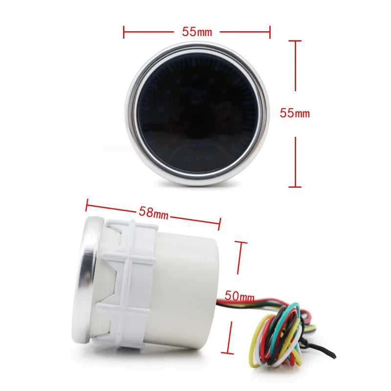 Relogio medidor para carros de alta performance, 52mm. Turbo e Aspirados.