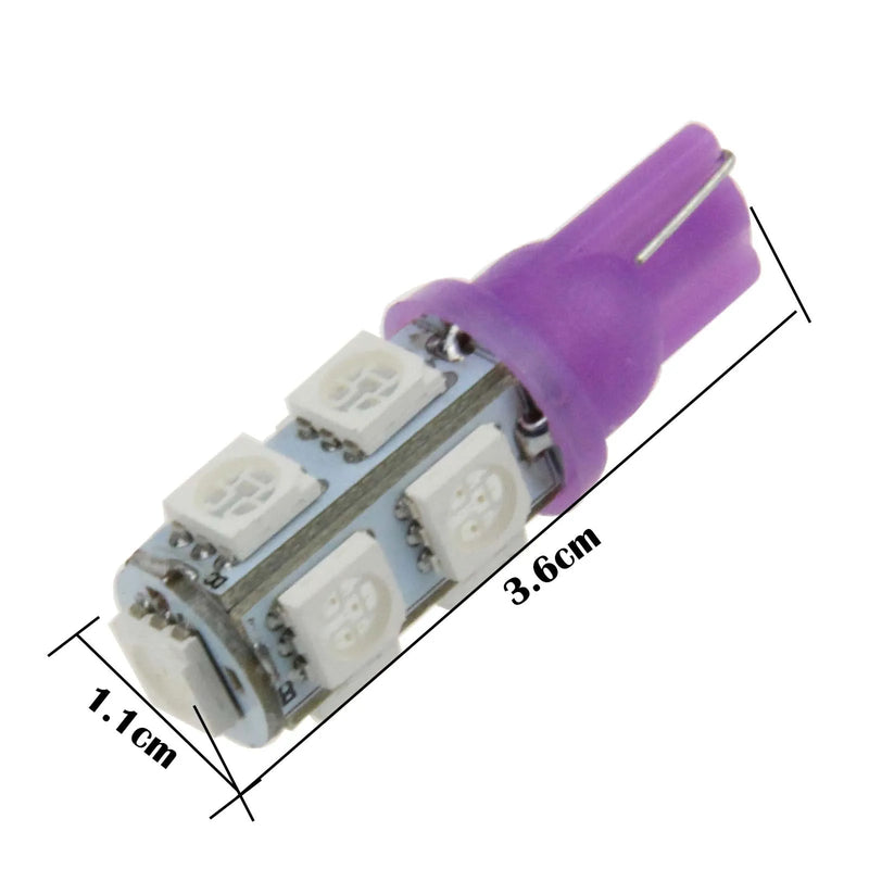 Lâmpada de Teto e Placa de Licença Ultravioleta Carro T10 4X.