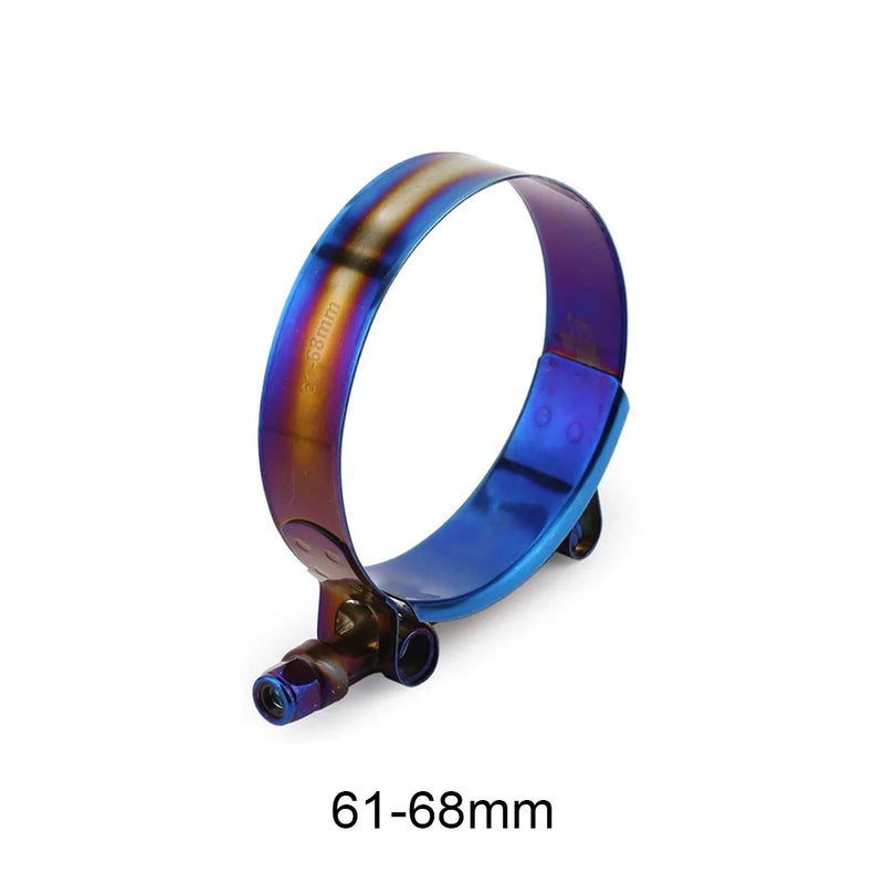 Braçadeira de mangueira universal Titânio Azul de 40 mm a 97 mm Aço inoxidável