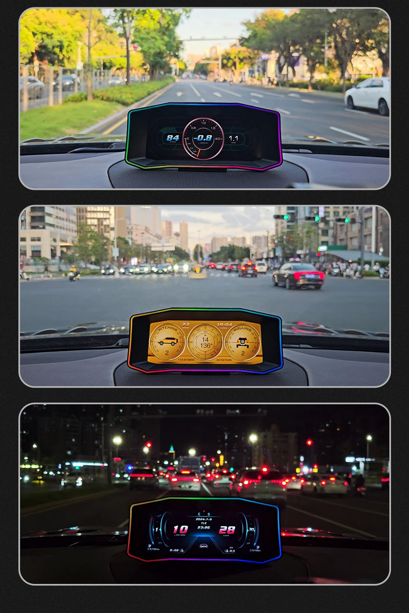 Velocimetro Painel digital 6.2 Polegadas OBD2 GPS Computador de Bordo top
