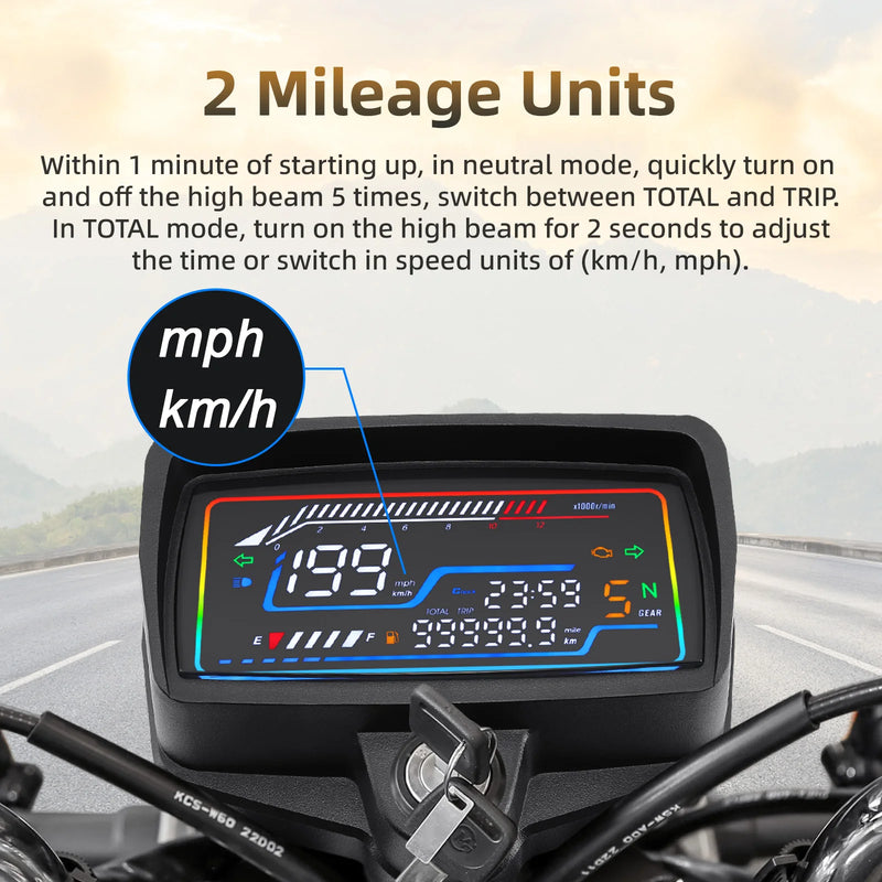 Velocímetro Painel Digital com Furo de Chave para Honda CG125-150