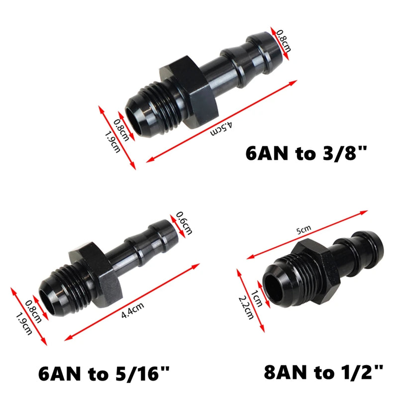 Adaptador de mangueira de alargamento 6AN para 3/8" ou 5/16"