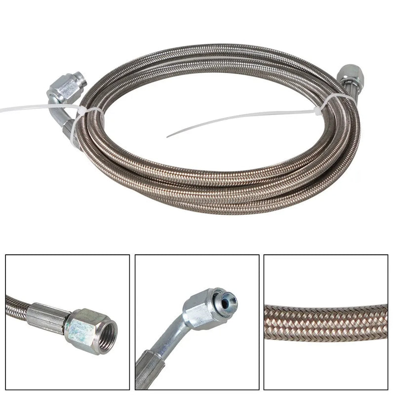 Kit de Linha de Óleo Turbo em Aço Inoxidável Trançado Universal