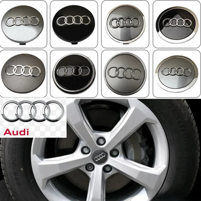 Emblema do centro da roda Audi 4 Peças