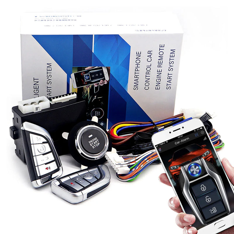 Alarme Universal para Carro, Sistema de Partida Automática no Controle Remoto
