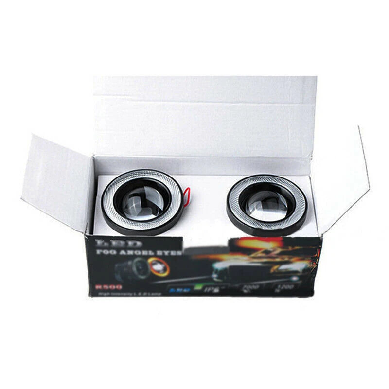 Farol de Led Angel Eyes  3.5" Universal Branco 1 Peça...