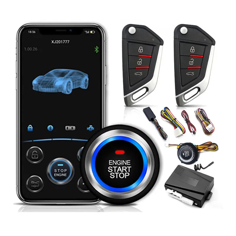 Controle remoto de partida de longa distancia e botâo start