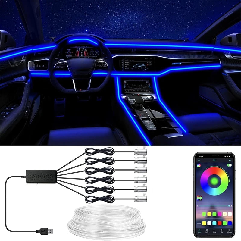 Luzes de Fio Led flexíveis com Controle de Aplicativo Neon