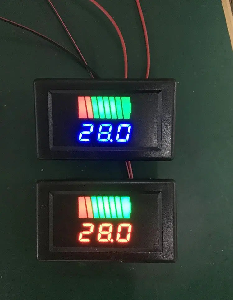 Voltímetro Digital Automotivo em LED DC 12v 24v 36v 48v 60v