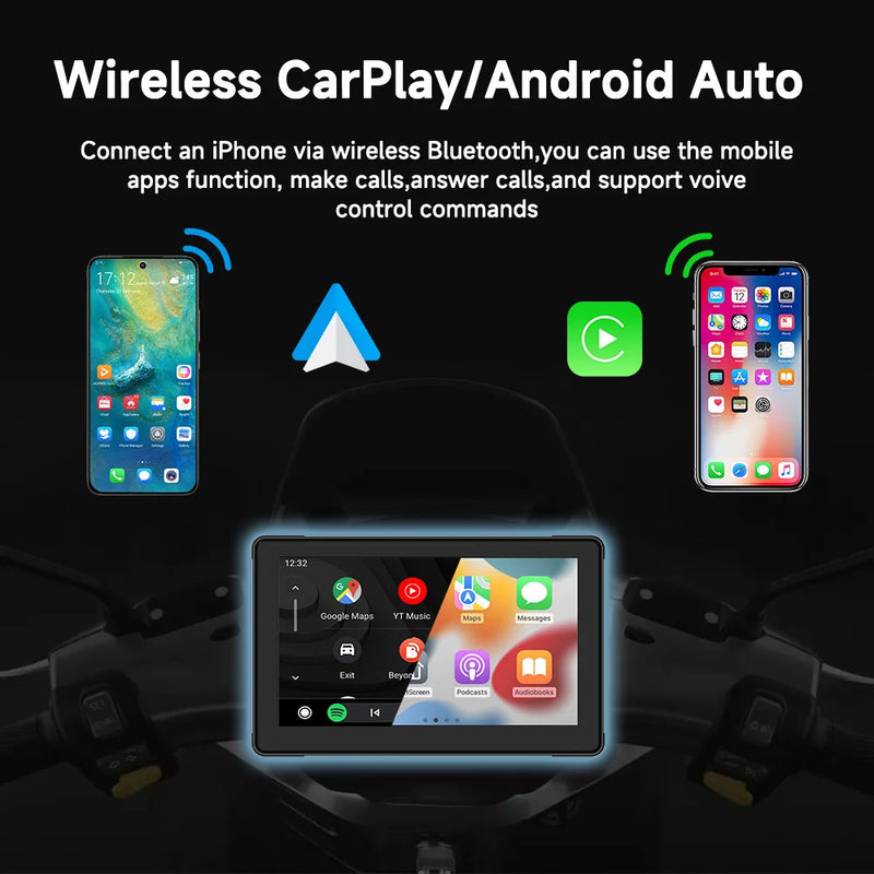 Velocimetro Painel Digital Multimidia GPS CarPlay Android Tela de Toque Bluetooth