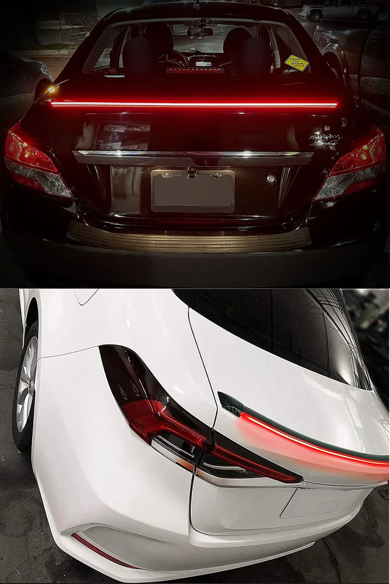 Spoiler Traseiro cm Luz Led De Freio 120cm 12V