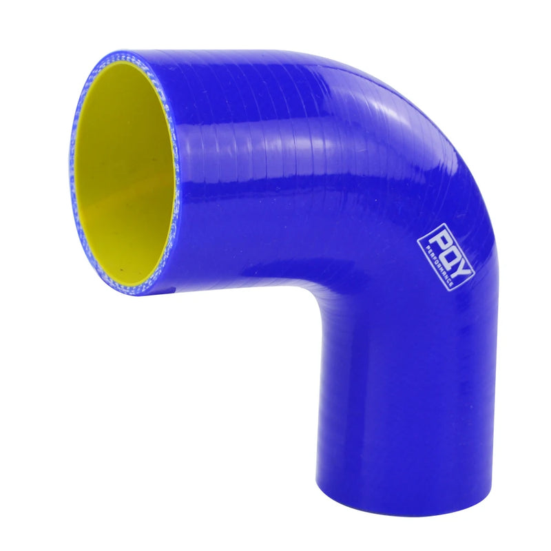 Mangueira de Silicone Cotovelo Redutor  Turbo entrada preto azul 2"-2.5" 51mm-63mm 90 graus