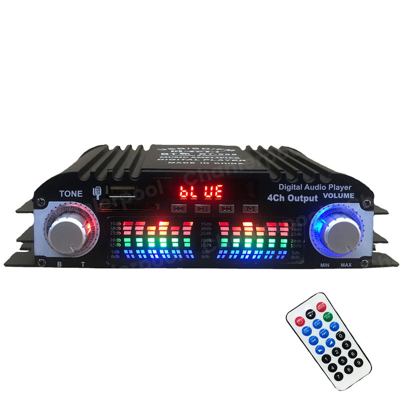 Amplificador de áudio digital de 4 canais Bluetooth Karaoke