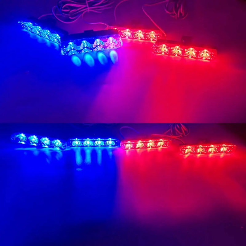 Luzes  de Led Estroboscópicas vermelho azul 12V