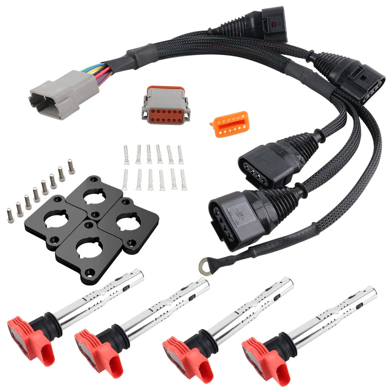 Kit de Conversão de Bobinas de Ignição para Audi A4 VW Passat B5 Golf Jetta 1.8T para 2.0T FSI R8