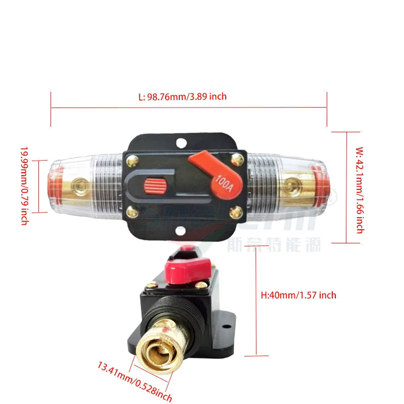 Disjuntor Rearmável Automotivo 150A 125A 100A 80A 60A 50A 40A 30A 20A 12V / 24V