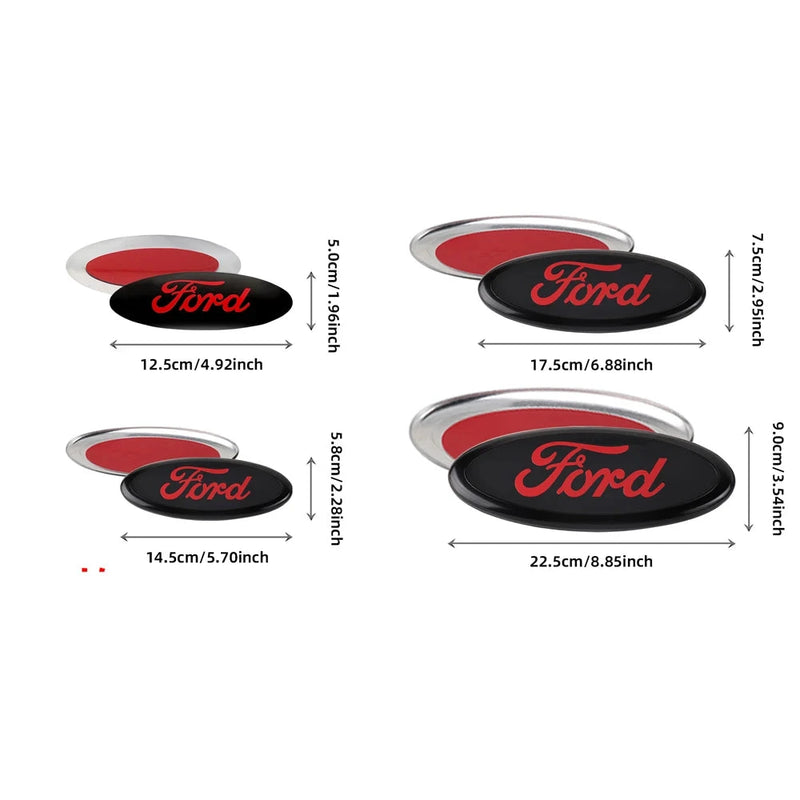 Emblema da Grade Dianteira do Carro, Logotipo do Porta-malas Traseiro para Ford