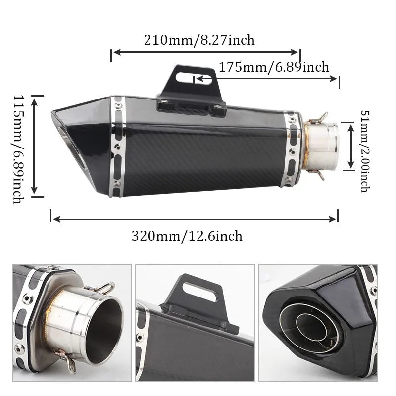 Escape Universal  36-51mm Z900 GSXR1000 SV650 R6 R3 ZX6R ZX10 K7 MT07