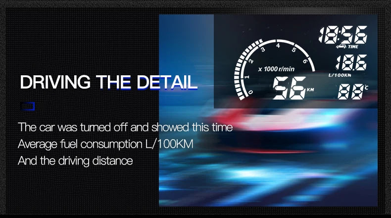 Velocimetro Painel Digital Projetor de Para-Brisa i9 HUD OBD2