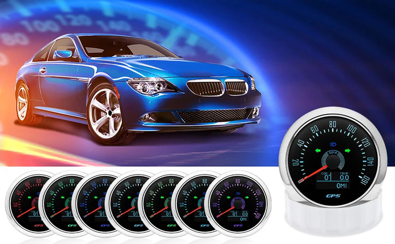 Velocimetro Painel Digital GPS 7 Cores 85mm