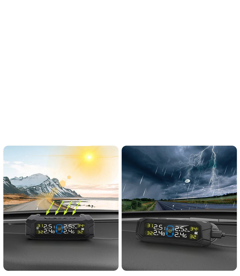 Sistema de Monitoramento de Pressão de Pneus de Veículos Digital Sem Fio Universal
