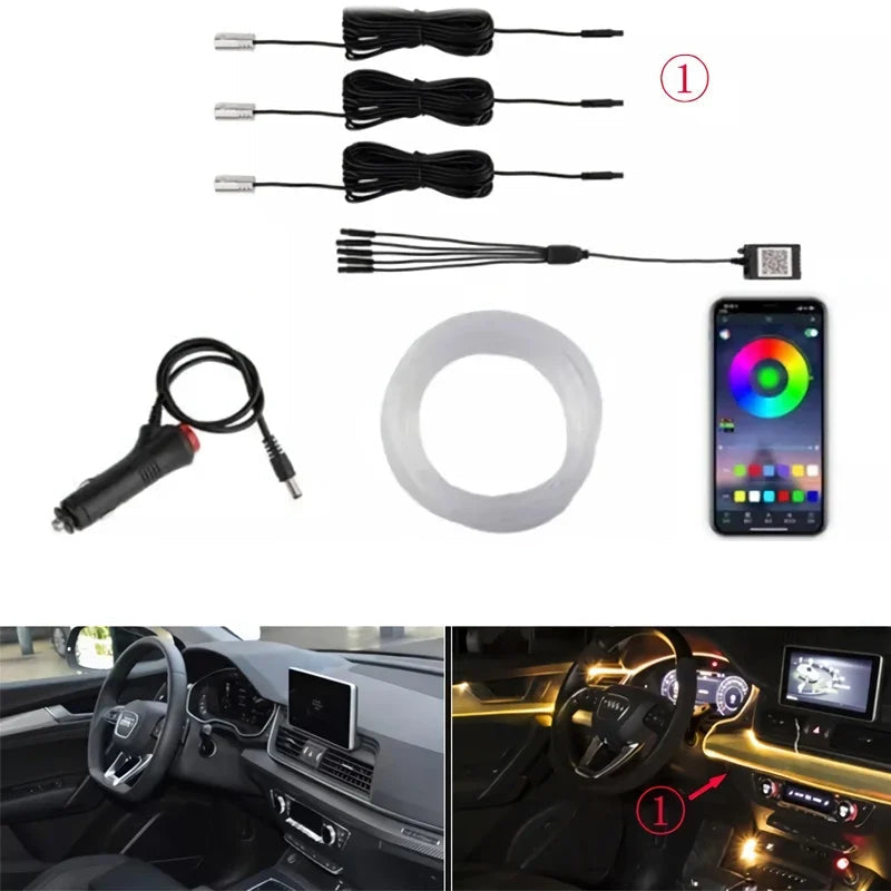 Luzes de Fio Led flexíveis com Controle de Aplicativo Neon