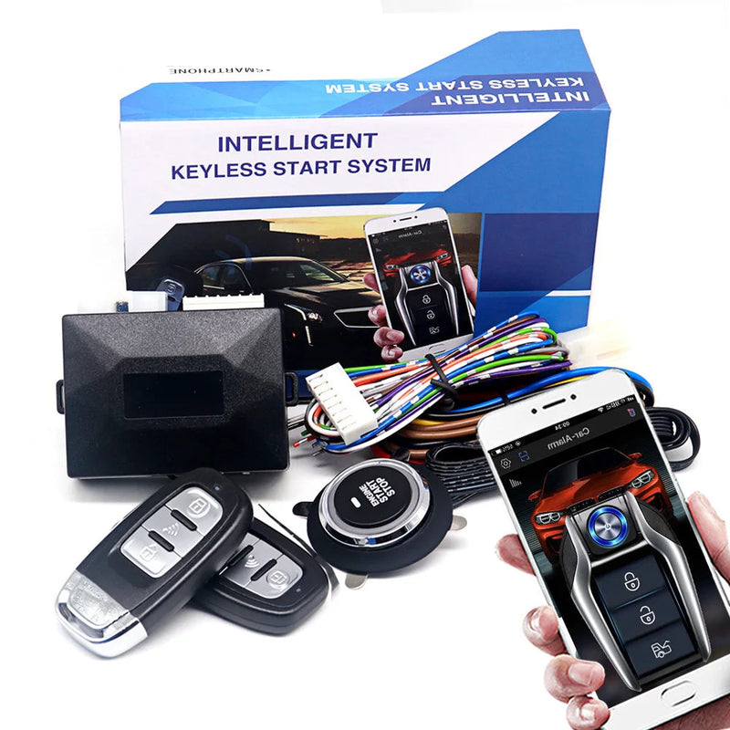 Alarme Universal para Carro, Sistema de Partida Automática no Controle Remoto