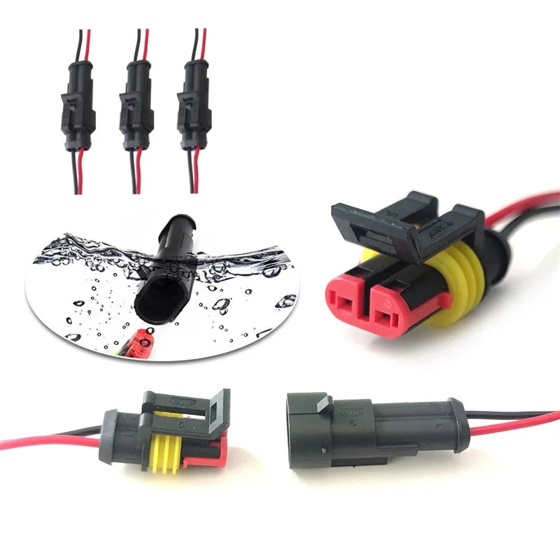 Conector elétrico macho e fêmea à prova d'água