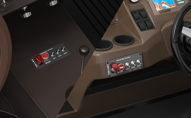 LED Painel de Interruptor de Alternância Varios botoes 5X1 Carbono