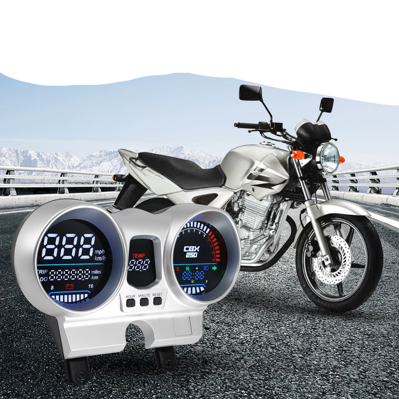Velocimetro Painel Digital LED LCD 12V para Motos Honda CBX250 CBF250 Twister 2001-2008